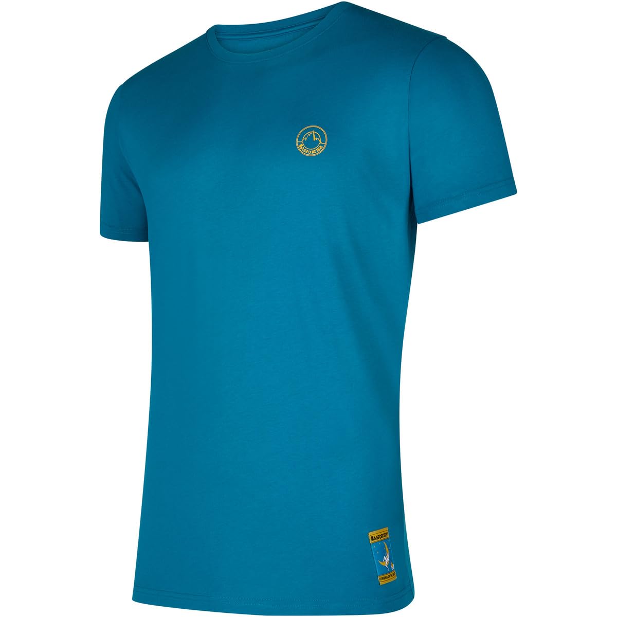 LA SPORTIVA Climbing on the Moon Men's Functional T-Shirt, 640108 Turquoise/Yellow, XL