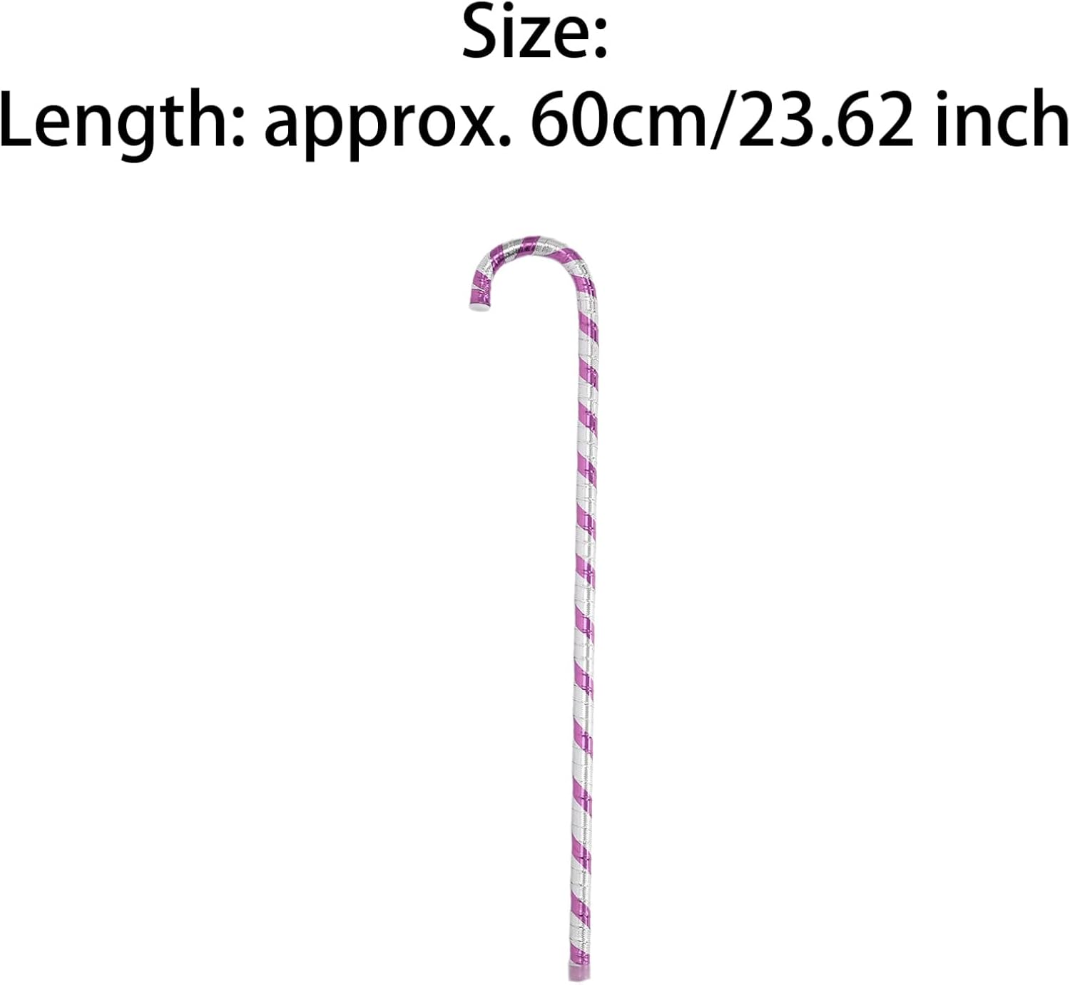 YiZYiF Jazz Dance Cane Performance Crutch for Halloween Parties Cosplay Stage Performance Silver Pink One Size image 4