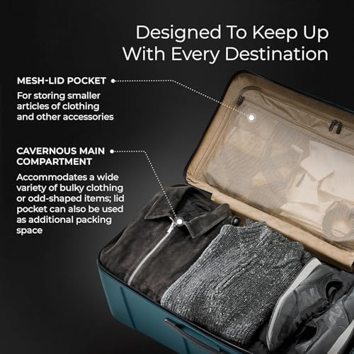 Image of Briggs & Riley 32 Inch Extra Large Trunk Checked Luggage - Maximum Capacity Hard Shell Heavy Duty Travel Suitcase with 360-Degree Spinner Wheels - TSA Lock - Torq Collection - Ocean