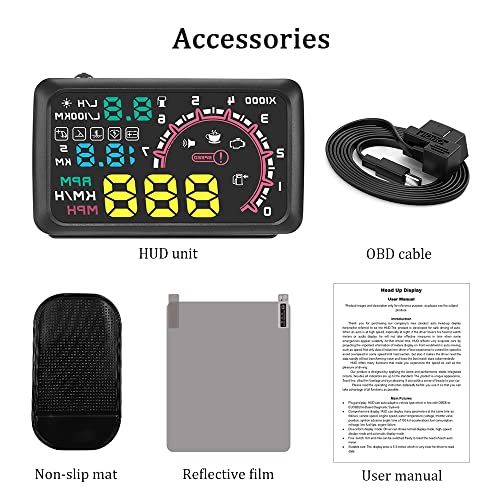 VOOCHIE Visor frontal do HUD do carro 5.5