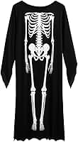 Fantasia Pânico Morte Adulto Juvenil Esqueleto Festa Halloween Capa Dráculo Terror Morcego Fantasma Vampiro Unissex Bruxo