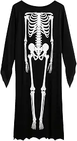 Fantasia Pânico Morte Adulto Juvenil Esqueleto Festa Halloween Capa Dráculo Terror Morcego Fantasma Vampiro Unissex Bruxo