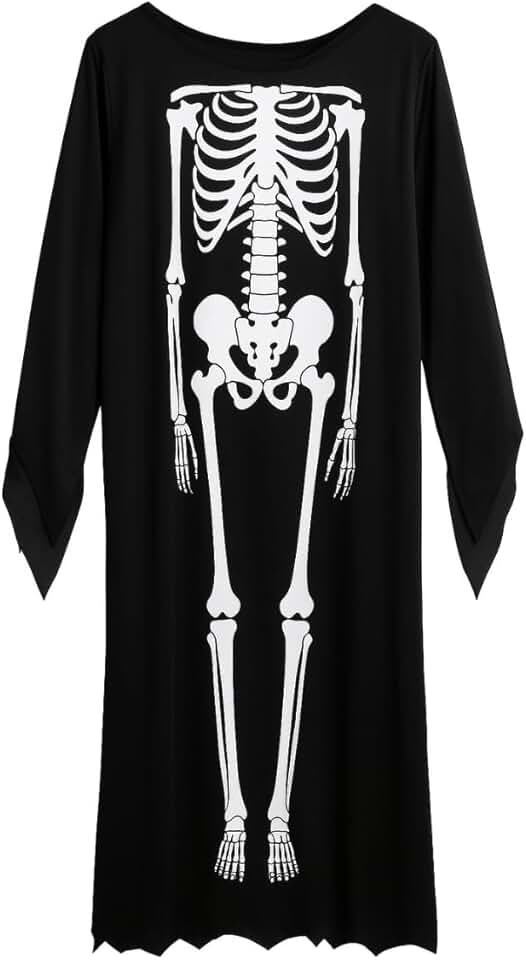 Fantasia Pânico Morte Adulto Juvenil Esqueleto Festa Halloween Capa Dráculo Terror Morcego Fantasma Vampiro Unissex Bruxo