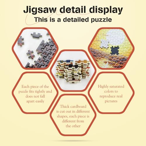 MISITU Mini Jigsaw 1000 Pieces Puzzle, Micro Difficult, Challenging Family Game, Fantasy World Sunset, 15 x 10.2 Inch - Image 3
