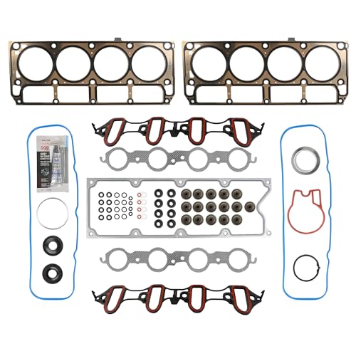 Image of KAX Engine Cylinder Head Gasket Set Compatible with Chevy Silverado 1500 Tahoe Suburban Avalanche /GMC Sierra Yukon XL 1500 2002-2003, Express Escalade Savana, Head Gasket Kit, OE# HS26191PT, HS54340
