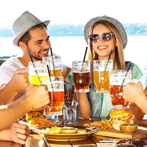 [100 Pcs] Biodegradable Compostable Individually Wrapped Straws - Pla Disposable Plant Based Black Straws (8.25" Longx0.23" Wide) #TOP5