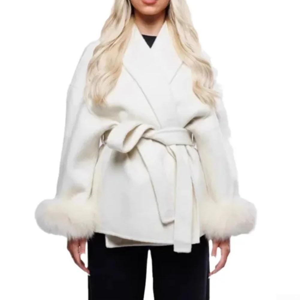 Cappotto Donna Lana Medio Lungo Regular Fit Sciarpa