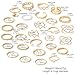 Gold Knuckle Rings Set for Women, 14k Gold Plated Open Stacking Knuckle Midi Rings Dainty Cubic Zirconia Crystal Simple Hollow Cute Ring Pack Jewelry Gifte (Gold 29PCS)