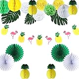 hawaii party deko selber basteln UNIVERSELL EINSETZBAR: Hawaiian Deko-Set ist ideal als Tischdeko, Deckendeko, Fensterdeko, Wanddeko für Geburtstag, Party, Hochzeit, Sommerparty usw.