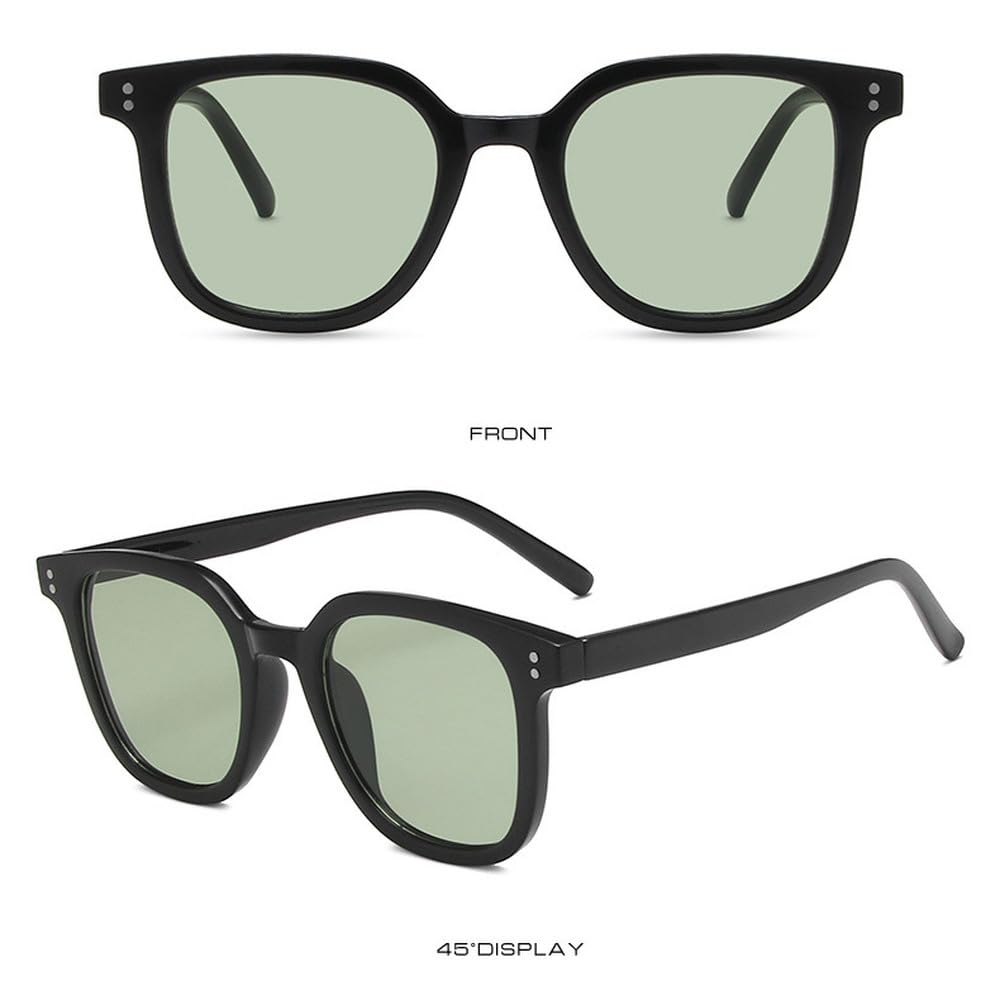 Okulary przeciwsłoneczne Fashion Square damskie przezroczyste soczewki oceaniczne okulary przeciwsłoneczne UV400 męskie retro nity dekoracyjne pomarańczowe różowe okulary przeciwsłoneczne