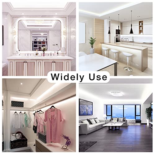 Image of DAYBETTER White LED Strip Light, 100 ft Dimmable Strip, 6500K 24V Lighting Strips, 1800 LEDs 2835 Tape Lights for Bedroom, Kitchen, Mirror, Home Decoration(2 Rolls of 50 ft)