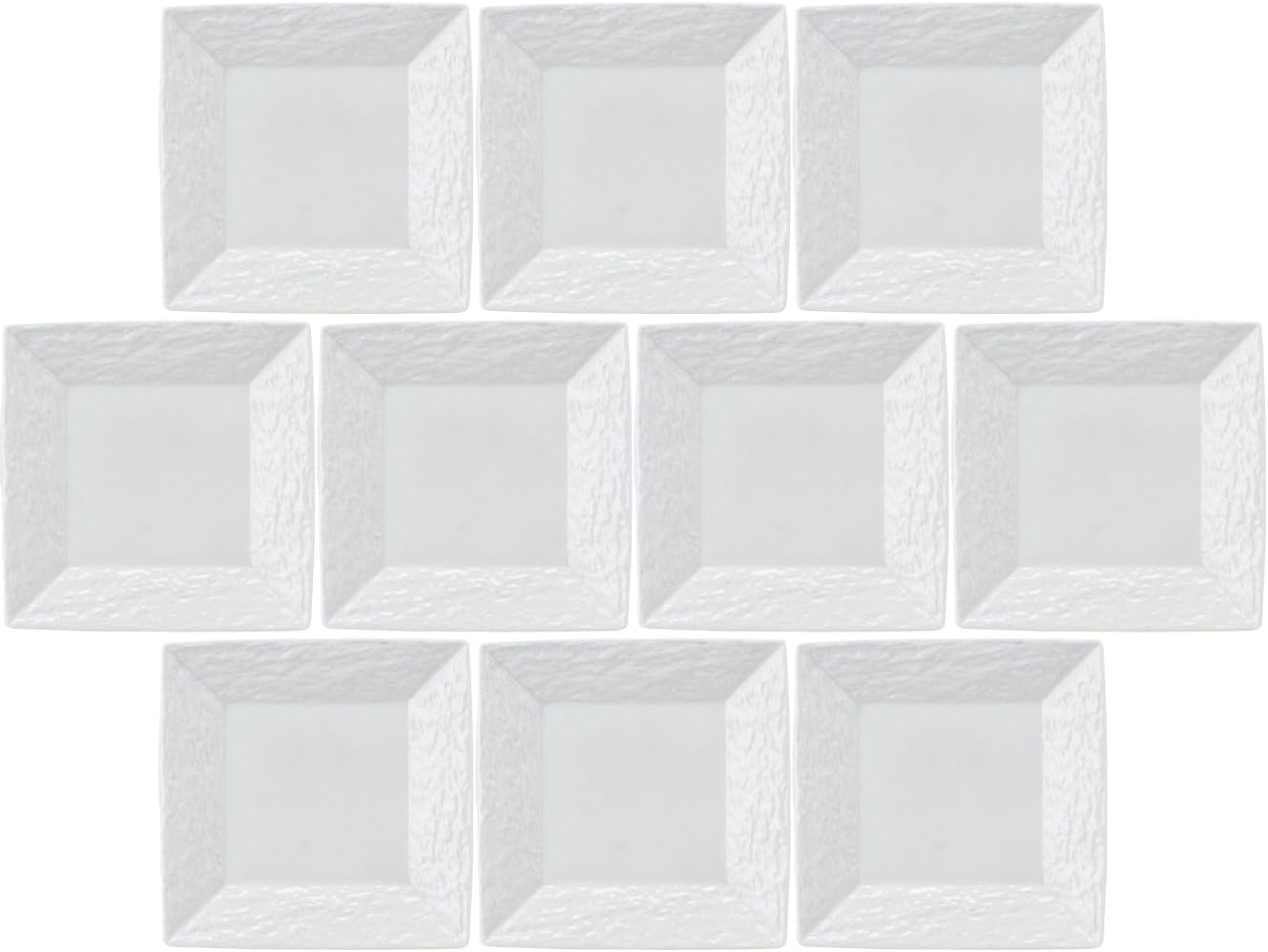 Set of 10 Petra 10.2 inches (26 cm) Square | Western Square Dish [10.4 x 1.0 inches (26.5 x 2.5 cm) ]