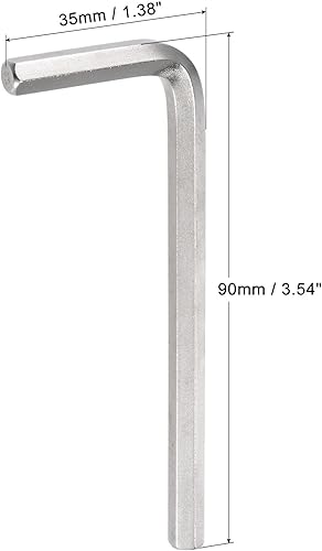 Miniatura 27 de uxcell Llave hexagonal de 1/4", herramienta de reparación CR-V en forma de L