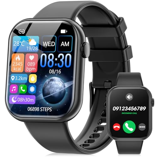 Hwagol Smartwatch Uomo Donna, 1,85'' HD Orologio Smartwatch con Chiamata Bluetooth, Smart Watch con Contapassi/Sonno/SpO2/Cardiofrequenzimetro, 140+ Sportive Orologio Fitness per Android iOS