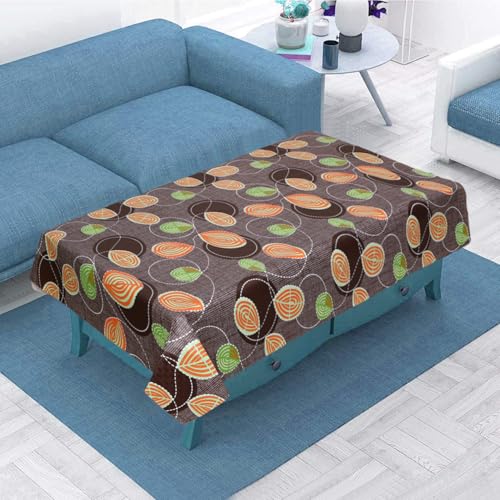 Image of Dakshya Industirs PVC Waterproof Table Cover 36x54 Inch Floral Printed Center Table Cover Washable Plastic Table Sheet Oilproof Dining Table Cover for Coffee Table Living Room Home (Decorative Vine)