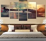 5PCS Framed Modern Starwars HD Picture Canvas Prints - 5 Piece Starwars Canvas Colorful Jet Painting
