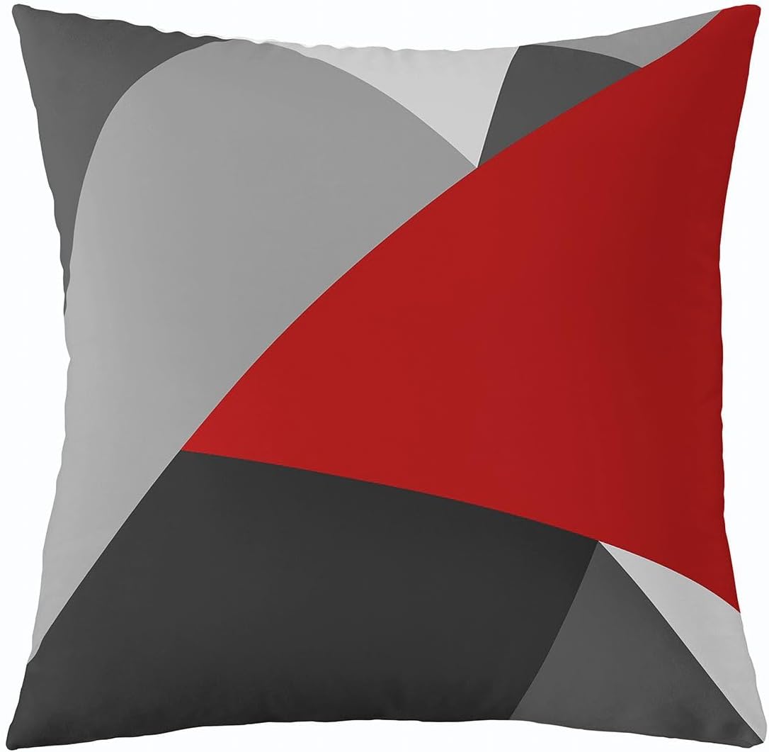 Erosebridal Geometric Throw Pillow Cover 24x24 Green Black Gray Cushion Cover Modern Patchwork Striped Pillow Cover for Kids Boys Teen,Lines Rustic Cushion Case