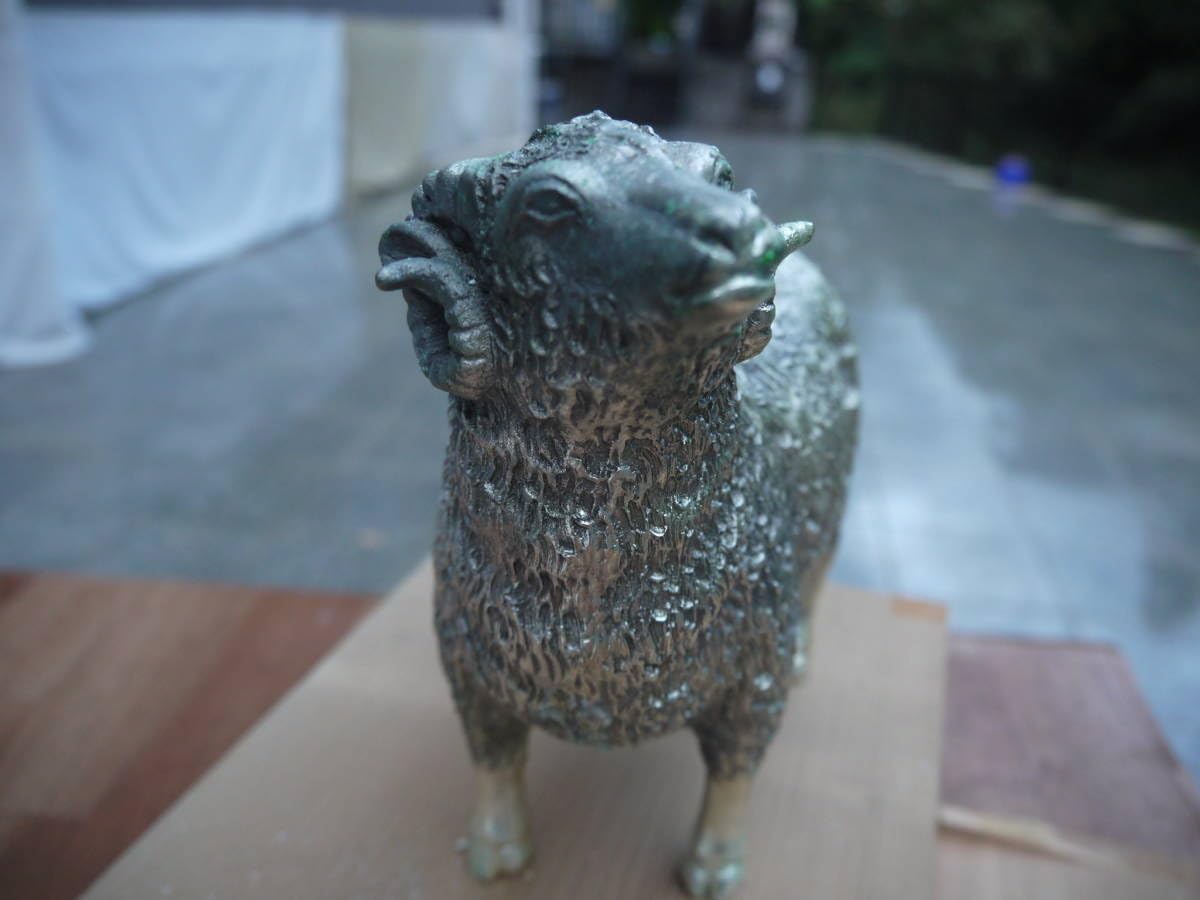 羊　置物　鋳銅 雅章 高岡銅器　ブロンズ 羊 置物 鋳銅 雅章 高岡銅器 ブロンズ - メルカリ