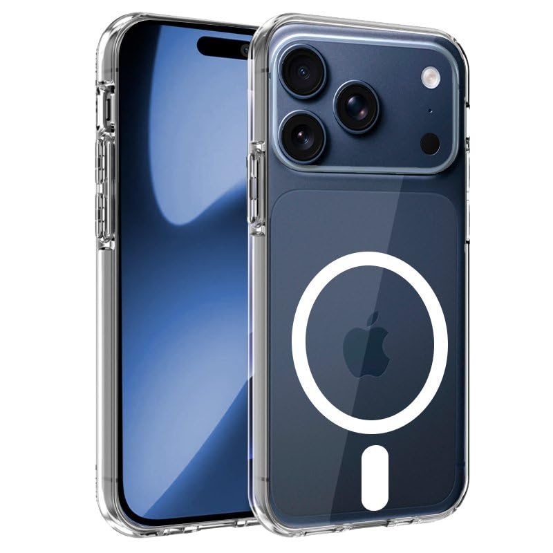 Coque pour iPhone 16e magnétique transparente idéale pour charger en voiture