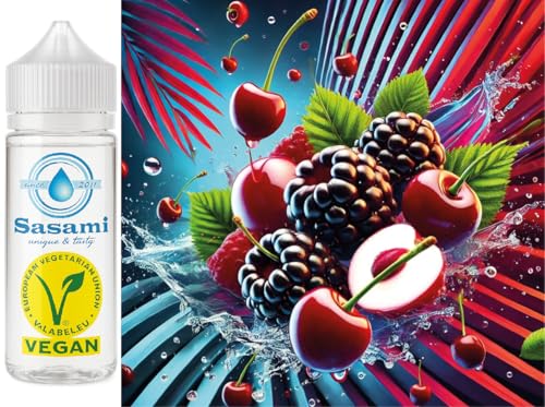 Blue Raspberry Razz Sour Cherry - lamponi blu, amarena aroma concentrato - vegano - Sasami - 10ml