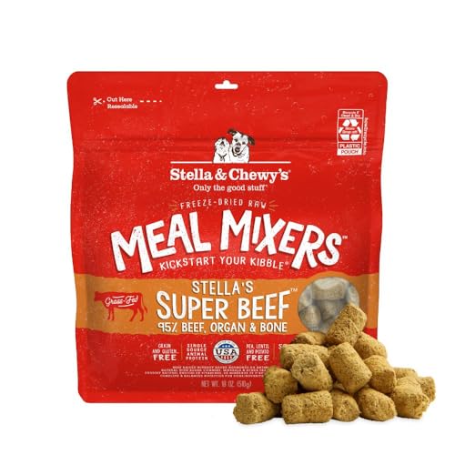 Stella & Chewy's Freeze Dried Raw Super Beef Meal Mixer - Hundefutter Topper für kleine & große Rassen - getreidefrei… – Ansicht 1