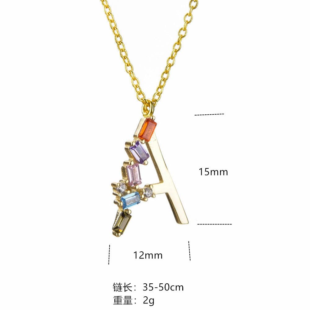 Necklace Sterling Silber Initial F Halskette, Kubikzirkonias Buchstaben I Halskette Initialen Name Choker Dainty Chain Halskette Personalisierte Geschenke für Mädchen, 38-45 cm Jewelry