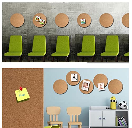 Forvolwco Self-Adhesive Cork Board Round Cork Tiles Bulletin Boards Cork Tiles, Ultra Strength Adhesive Backing Corkboards For Wall (Color : 1Pcs) #TOP5