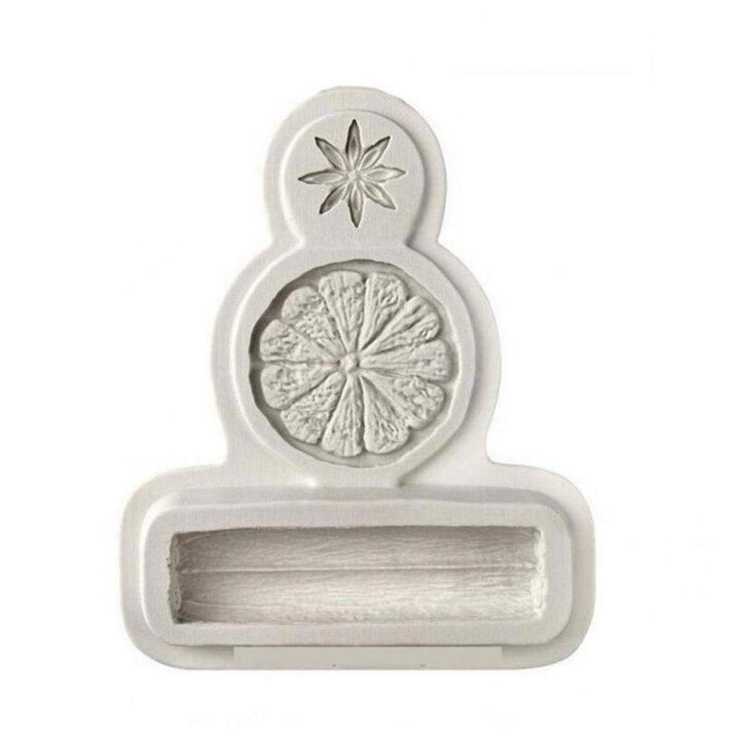 Lankater Translucent Star Anise Cinnamon Lemon Silicone Molds, Cupcake Topper Fondant Cake Decorating Tools Candy Chocolate Gumpaste Moulds