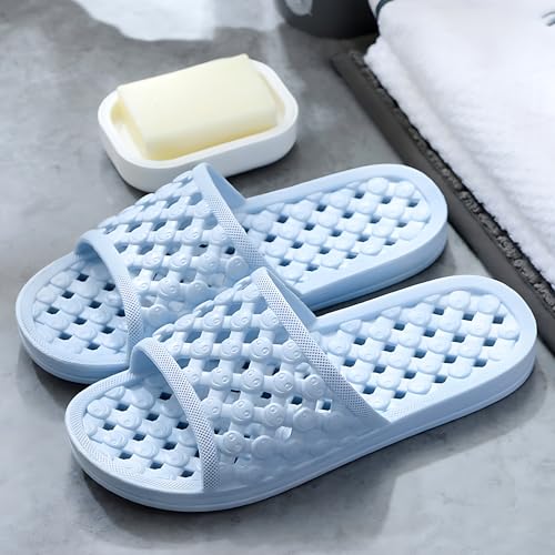 AYYDMY Shower Shoes Quick Drying Slippers for Women Men, Non Slip House Shoes Cushioned Thick Sole Bathroom Slippers Indoor Outdoor Soft Platform Sandals for Living Room College Dorm Beach SPA Gym Pool2