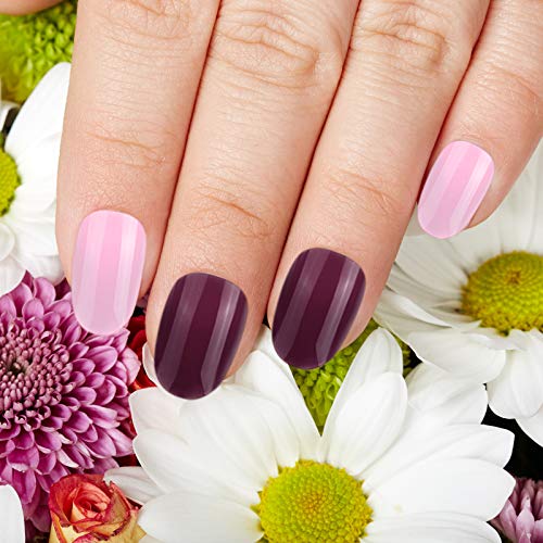 888 Pieces Colorful Short False Nails Short Oval Nail Tips Artificial Fake Nail Full Cover Coffin Press On Nails 37 Sets Full Cover Artificial Nails (Assorted Colors) #TOP4