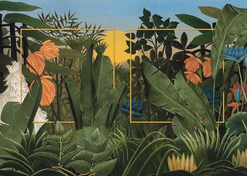 Komar Vlies Fototapete - Rousseau Remix - Größe 350 x 250 cm - Tapete, Wanddekoration, Wohnzimmer, Schlafzimmer, Büro