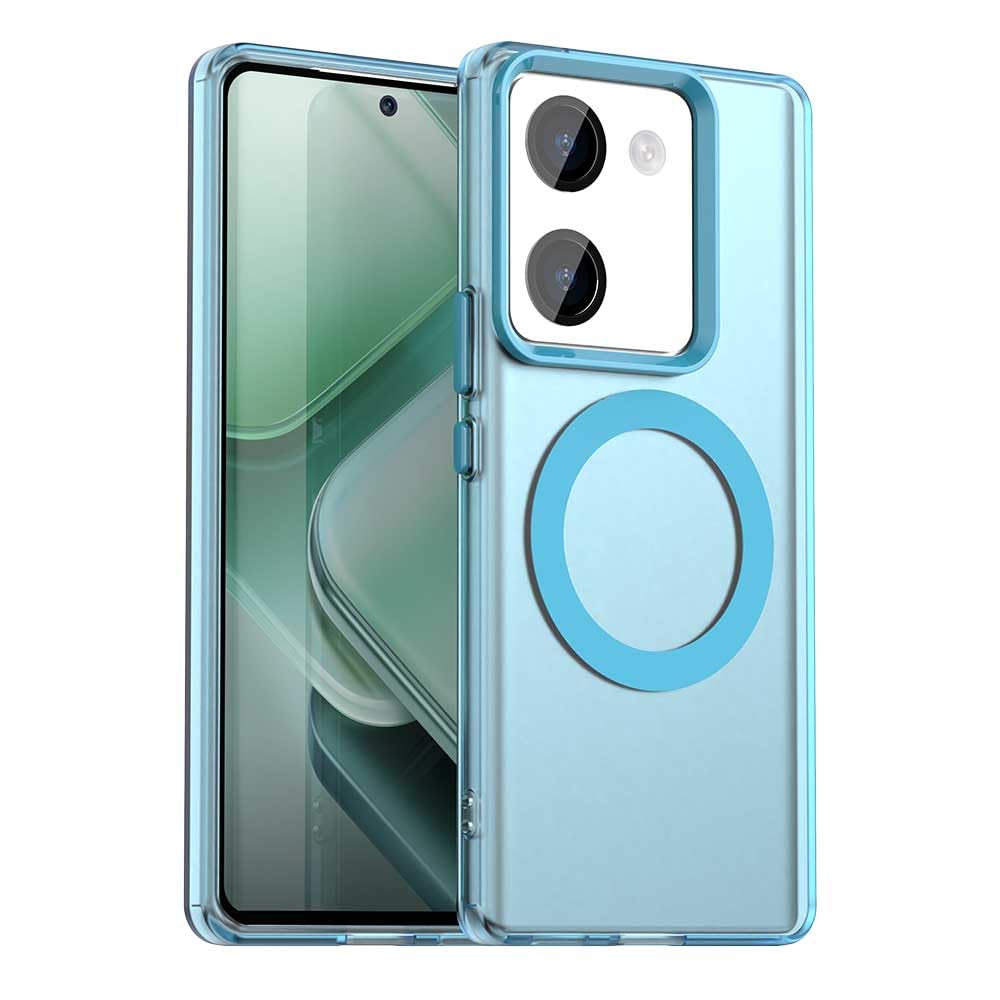 Compatible with Vivo Y200 Pro 5G Case Cover,Supports Wireless Charging,Shockproof Magnetic Phone Case,Compatible with Vivo Y200 Pro 5G Case Blue