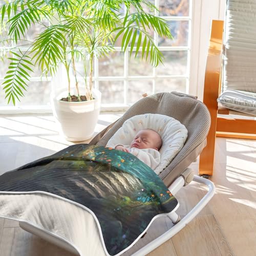 Image of Baby Blanket for Boys Girls - Fairy Fantasy Forest Blankets, Soft Breathable Nursery Bed Blankets 30 x 40 Inch