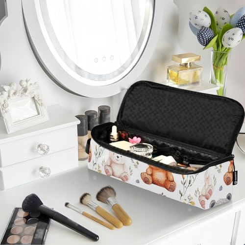 Cartoon Cute Bears Bolsa de Viaje para Herramientas de Cabello para Mujeres con Alfombrilla Térmica para Planchas, Organizador para Planchas, Rizadores y Secadores de Pelo, Esenciales Portátiles para Viaje miniatura 6