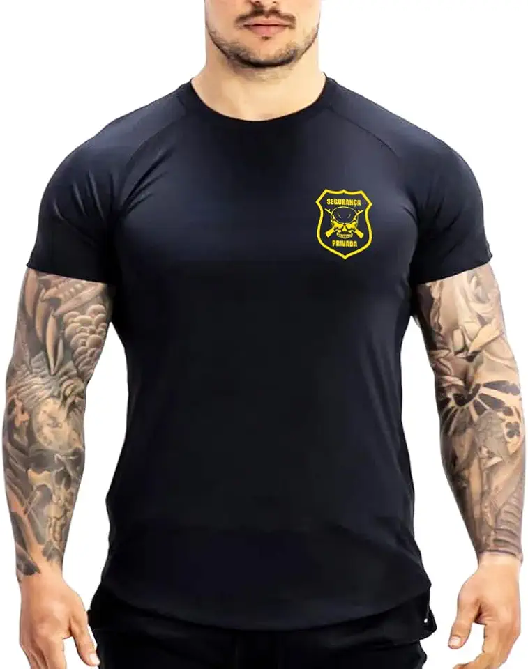 Camiseta Camisa Segurança Privada Vigilante Uniforme Profissional Feminina Masculina 100% Algodão Mod1