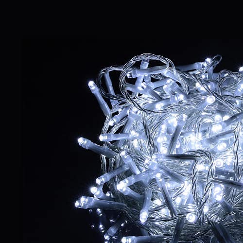 Pisca Pisca 100 Leds Funções 9 metros Branco Frio Branco Quente Decoração de Natal Cordão de Luz Led
