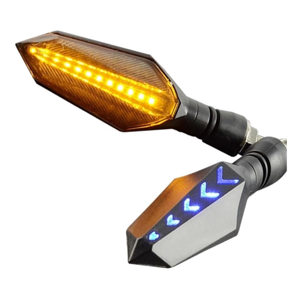 Indicadores Para Scooter 12V Braker Blinker (2 Pcs-Amber Blanco) Resistente