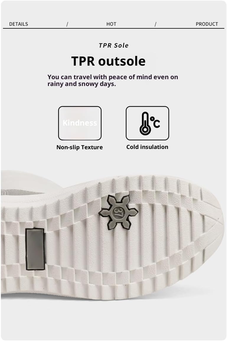 Women's waterproof mid-calf snow boots, white