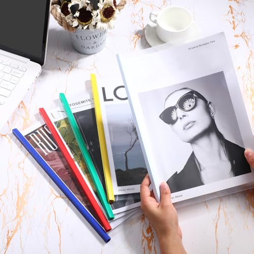 Mimorou MIMOROU-SLIDING BAR -68 100 Pcs Clear Report Covers With Sliding Bar 50 Sheet Capacity Presentation Binder Transparent Resume Folder thumb #6
