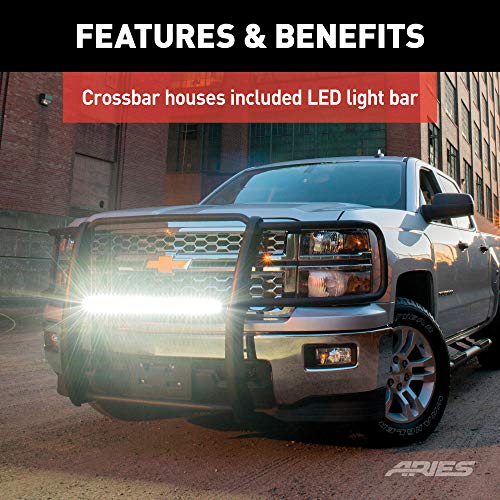 Aries 2170026 Pro Series Black Steel Grille Guard With Light Bar, Select Dodge, Ram 2500, 3500 #TOP5