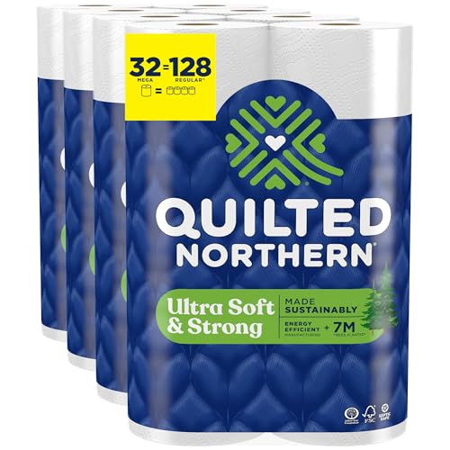 Quilted Northern Ultra Soft & Strong Toilet Paper, 32 Mega Rolls = 128...
