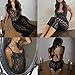 ANKOMINA Women Sexy Mesh See Through Floral Lace Dress Spaghetti Strap Backless Lace Up Long Maxi Dress Party Club Dresses Black