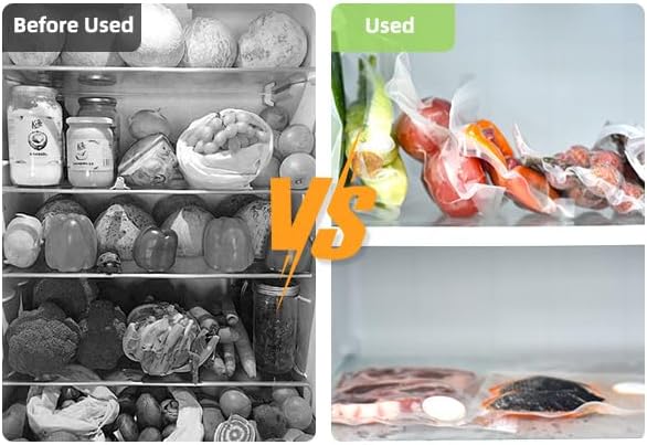 Miniatura 7 de Bolsas selladoras al vacío, doble cierre de cremallera BPA libre de microondas bolsa de almacenamiento al vacío para alimentos