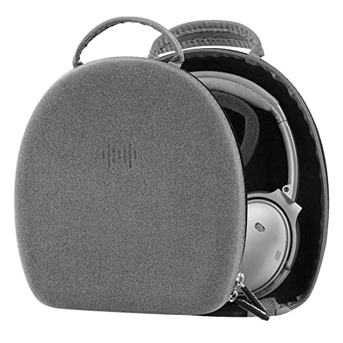 Geekria Funda para Auriculares Bose NC 700, QuietComfort 35 II, QC35 II, QC25, Grado SR80, SR80e, SR60, SR60e, Parrot Zik 3, Zik 2, Estuch Rígido de Transporte, Viaje Bolsa