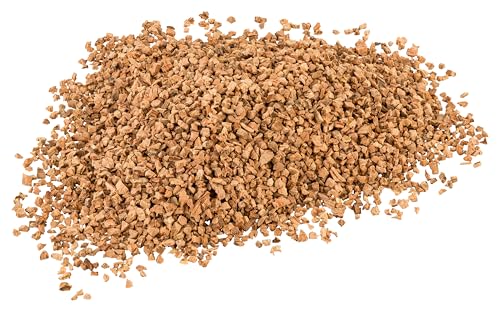 Granulado de roble de corcho (3 mm aprox.) – Corcho para decoración de belén de Navidad, paisajes de maquetas y mundos en miniatura, granulado de corcho fino para accesorios de belén y modelismo