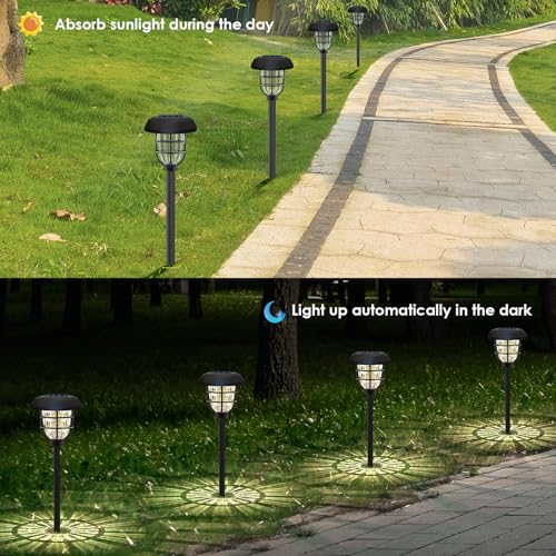 pearlstar Large Solar Pathway Lights Outdoor Waterproof 8 Pack Super Bright Solar Landscape Path Lights for Garden Lawn Walkway Driveway by pearlstar - Image 9