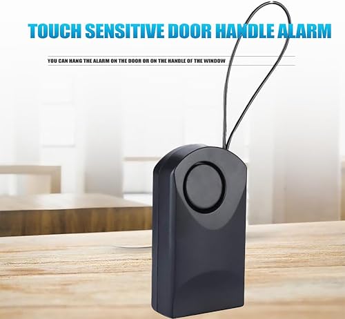Miniatura 2 de Pomo portátil con sensor táctil, alarma táctil de alta sensibilidad, alarma de manija de puerta de 100 db para alarma de sirena fuerte adecuada para