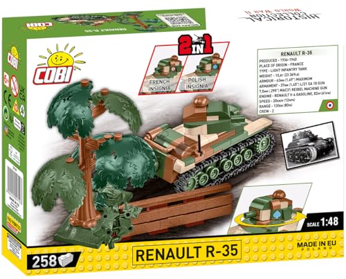 COBI Historical Collection World War II Renault R-35 Light Tank Building Set, 93 Pieces by COBI - Image 9