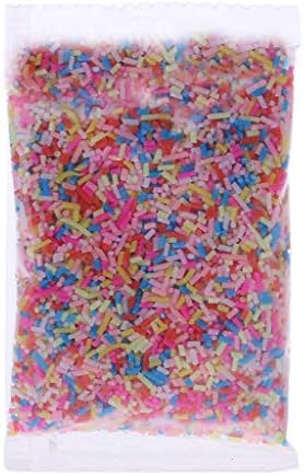 PoityA Plastic Rainbow Sprinkles Fluffy Floam Slime Clay Mud DIY Slime Accessories 26g 1