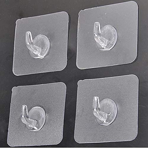 SOJITRA Wall Hanging Hook, No Drill Adhesive Wall Hook, Nail Free Seamless Plastic Transparent Waterproof Sticker Hook (Transparent, Pack of 10) (B0CDS9PJM3) Amazon Price History, Amazon Price Tracker